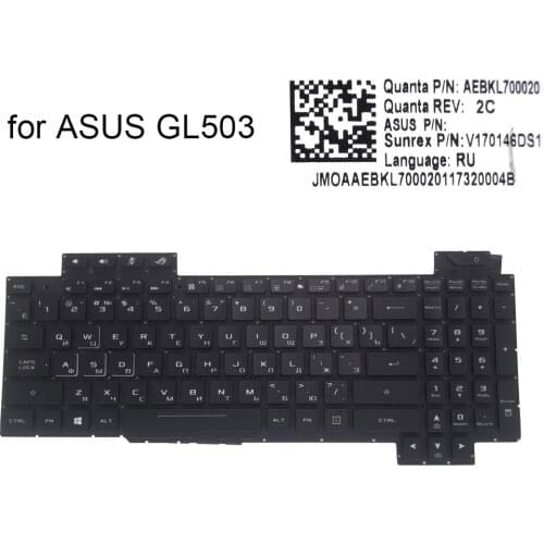 GL503 Russian backlit laptop keyboard for Asus ROG GL503V GL503VD GL503VS GL503VM GL503GE GL703GE RU keyboards light V170146DS1