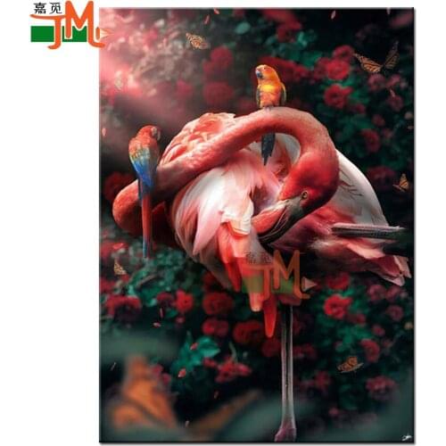 Modern Style Flamingos Minimalist Diamond Painting Animal Nordic High Quality Picture Flower Diamond Embroidery Cross Stitch Kit
