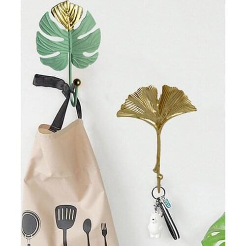 Creative Mini Hook Key Holder Wall Home Decoration Accessories Coat Hanger Household Green Gold Door Window Small Organization