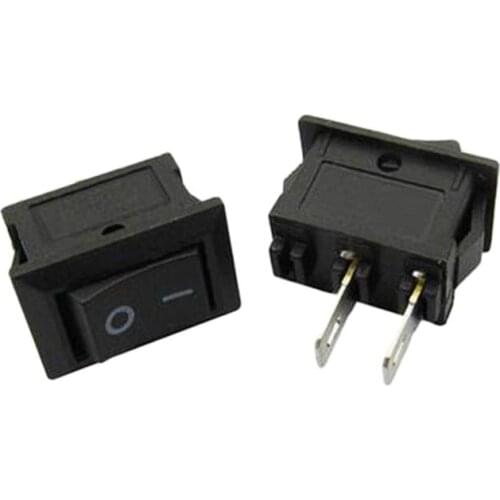 50pcs 8.5*13.5mm rocker switch copper pin switches 2 pins 3A 250V AC for power supplies cars electric accessories wholesale