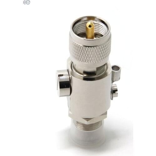 Lightning Arrestor/Surge Protector for CB Ham Two-Way Radio Antenna, UHF PL-259 Male -SO 239 Female RF Coaxial Connector Adapter