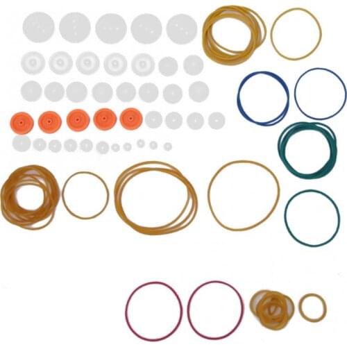 84Pcs 2mm Transmission Belt Pulley Rubber Band Combination Set Stretchable Engine Drive Round Belt For DIY Car Model Toy Motor