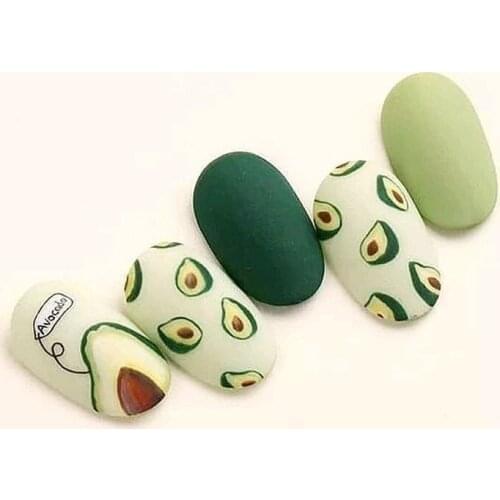 Fruits Avocado Nail Art Stickers for Nails Art Self Adhesive Decals Manicure Design Nails Accessoires Stickers