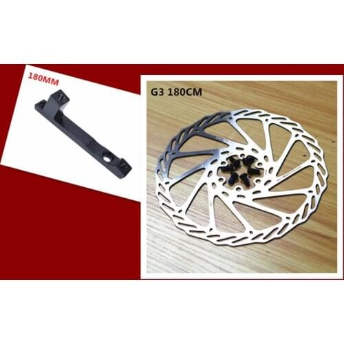 Wholesale high quality stainless steel bicycle brake disc G3 / HS1 180MM disc and 180MM adapter 10 combination with screws