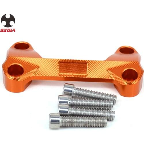 Orange Motorcycle CNC Handlebar Risers Bar Mount Clamp Bolts For KTM DUKE 125 200 390 DUKE ALL YEARS Motorbike