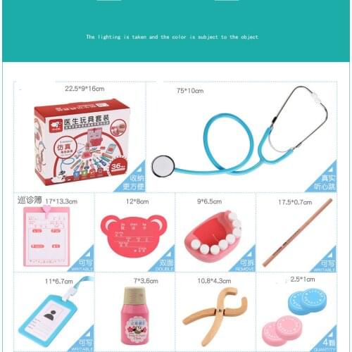 Gift Krankenschwester Injektion Wooden girl toys Doctor Toys set Simuation Kids Pretend Play Doctor Nursing role play toys game