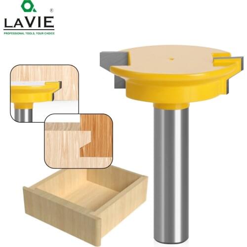 LAVIE 12mm 1/2 Straight Drawer Molding Router Bit Drawer Lock Tenon Knife Plug Wood Milling Cutter Door Woodworking Tool MC03005