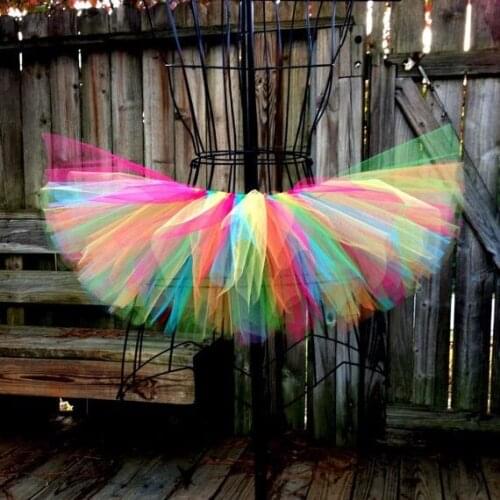 Girls Rainbow Tutu Skirts Infant Toddler 100% Handmade Layers Ballet Dance Pettiskirt Underskirt Tutus Kids Party Costume Skirts