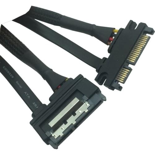 Sata Extension Cable SATA 22 Pin Male To Female SATA 3 III 22 Pin Male to Female 7+15 Pin SATA Data Power Combo 0.3M 0.5M