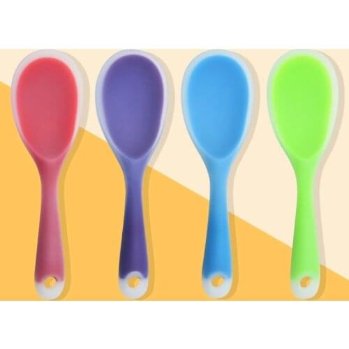 Silicone spoon household non stick rice shovel rice shovel does not hurt the bladder spoon kitchen tools food grade