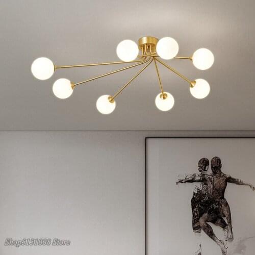 Nordic Glass Magic Bean Ceiling Lights Modern decor Living Room Bedroom Kitchen Chandeliers Living Room Led Lighting Luminaire