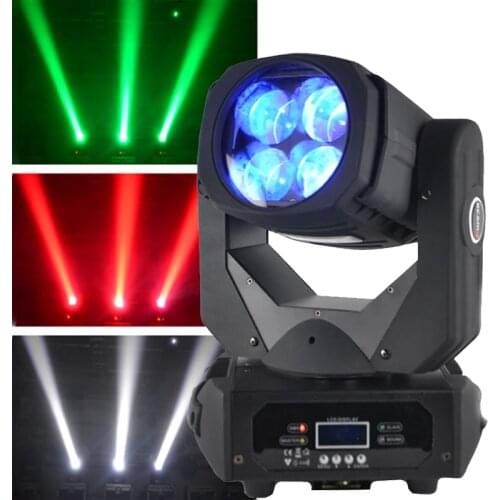 4x25W LED Super Beam Moving Head Lights Professional 150W DMX 11/16CH Beam light RYBW DJ Disco party Stage Lighting projector