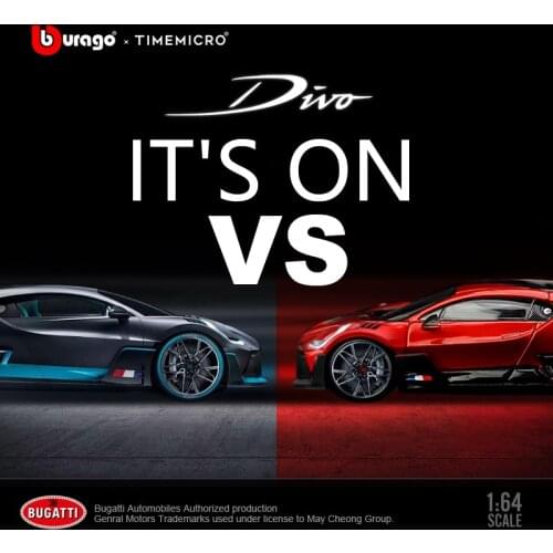 Timemicro 1:64 Bburago bugatti Divo red Simulation model car