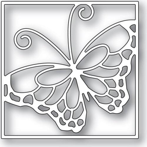 Beauty Butterfly Decoration Rectangle Frame 2021 New Die Cuts Metal for DIY Photo Album Accessories Scrapbook Greeting Card