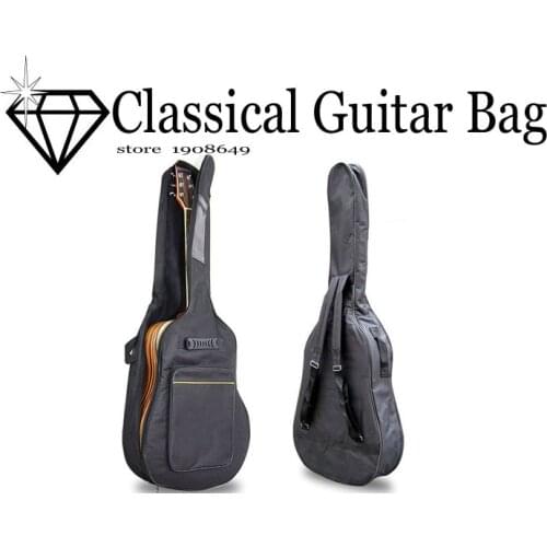 Waterproof guitar case double strap Padded Black Guitar Case with Backpack Shoulder Strap classical guitar bag for 39/40/41inchs