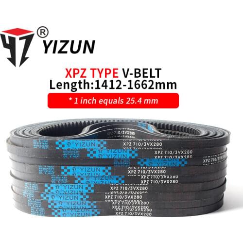YIZUN XPZ/3VX Type XPZ1412~1662mm Hard Wire Rubber Drive Pitch Length Girth Industrial Transmission Machinery Toothed V Belt