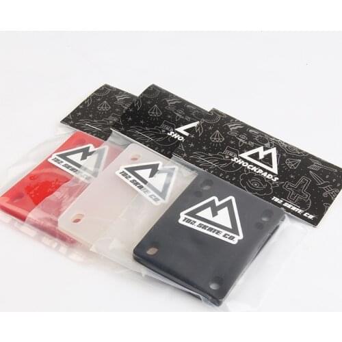 1 Pair Skateboard Shock Riser Pads Longboard Rubber Damping Pad 3MM Protector with Screws