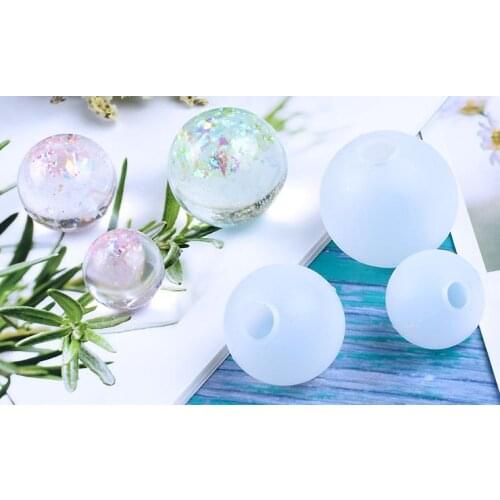 3D 20/25/30mm Stereo Spherical Silicone Mold Jewelry pendant Making DIY one Balls Resin Decoration Crafts Epoxy Resin Molds