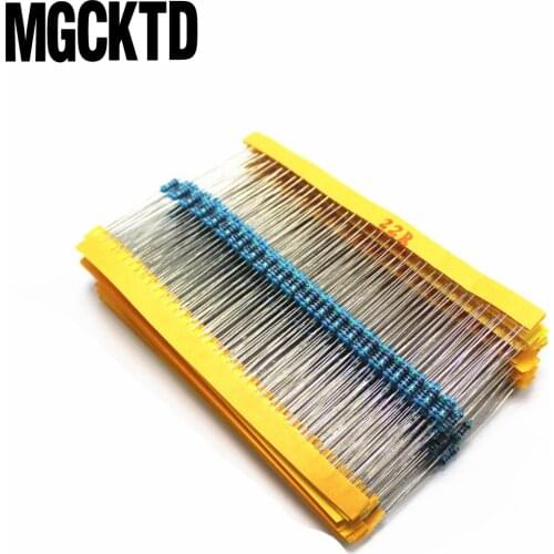 600 Pcs 30 Kinds Each Value Metal Film Resistor pack 1/4W 1% resistor assorted Kit Set