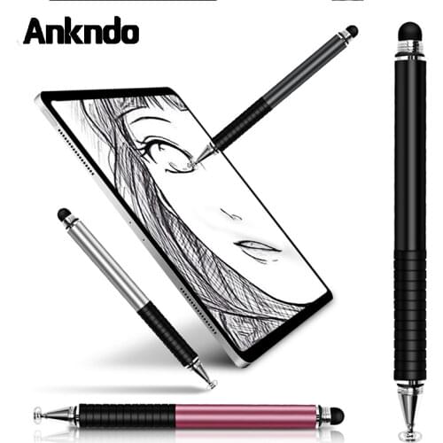 Ankndo Universal 2 In 1 Touch Pen For Tablet Stylus Pen For Phone Capacitive Touch Screen Pencils For Ipad Notebook Samsung