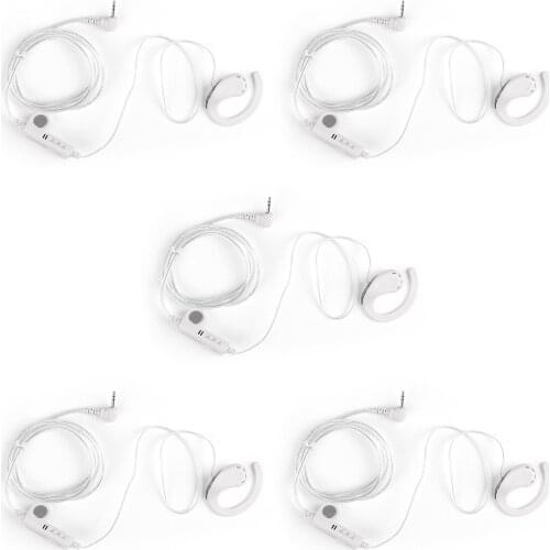 Artudatech For Motorola T6200 T5428 T5720 TC310 TC 310 Walkie Talkie 2.5mm Earpiece Headset Mic PTT 5PCS