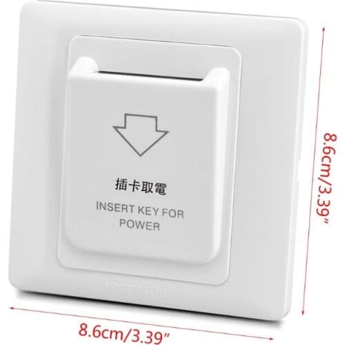 Type 86 High Energy-saving Magnetic Key for Power with 3 Insert Cards Power Switch for Guesthouses, Office Building, Flat