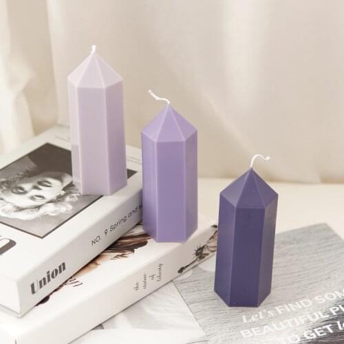 3 Large Hexagonal Cylinder Silicone Candle Mold for Handmade Desktop Decoration Epoxy Resin Aromatherapy Candle Silicone Mould