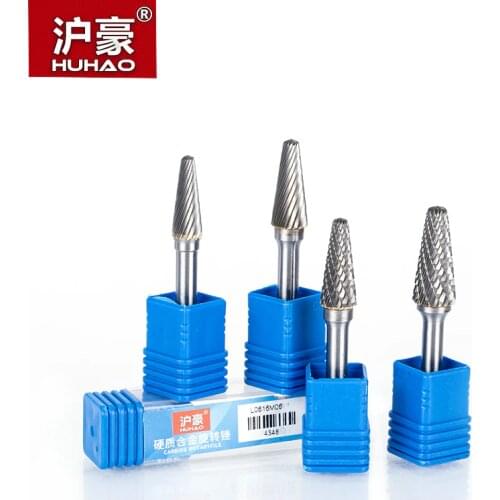 HUHAO 1pc 6mm Shank Tungsten Steel Cutter Metal Grinding Carving Rotary File Cylindrical Router Bit For Metal Polishing L Type