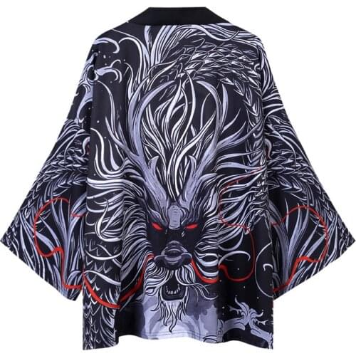 2020 Summer Japanese Style Samurai Kimono Streetwear Men Women Cardigan Japan Harajuku Anime Robe Anime Clothes