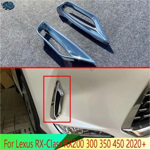 For Lexus RX-Class RX200 300 350 450 2020+ Car Accessories ABS Chrome Front Fog Light Lamp Cover Trim Molding Bezel Garnish