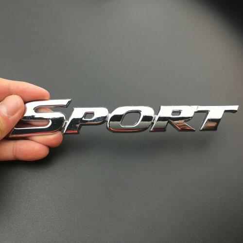 Metal Chrome Sport Racing Car Rear Trunk Tailgate Emblem Badges Decal Stickers