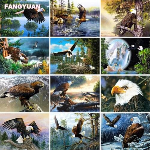 Nature Animals Diy 5D Diamond Painting Flying Eagle Full Drill Diamond Embroidery Mosaic Art Cross Stitch Kit Picture Home Decor