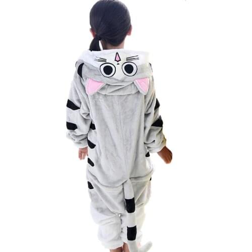 New ChildrenS Animal Pajamas Winter Warm Girl Boy Kids Pajama Cartoon Chis Cat Sweet Home Cosplay Onesie Hooded Cute Sleepwear