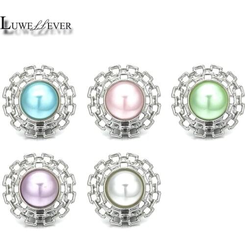 New Component w022 Flower Crystal 18mm Metal Snap Button For Bracelet Necklace Interchangeable Jewelry Accessorie Findings