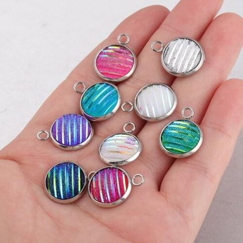 Wholesale 100pcs Fashion Phone Straps Resin Round Pendant for Mobile Phone Decoration DIY Accessories