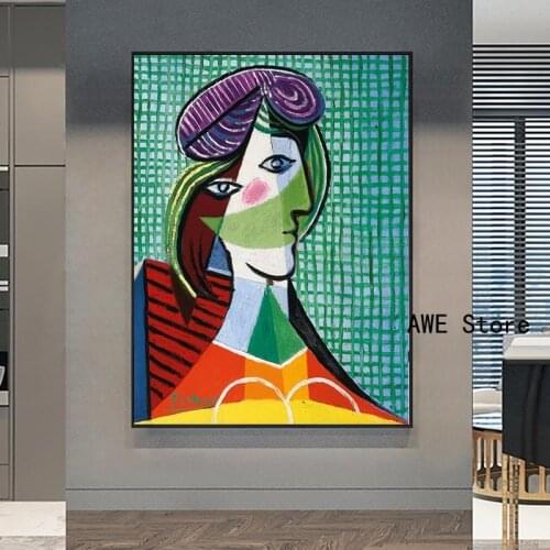 Pablo Picasso Head of A Woman Canvas Poster Paintingwall Art Pictures Posters and Prints Wall Decoration for Living Room