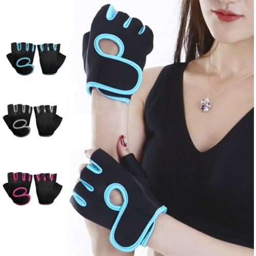 1 Pair Men Women Gym Half Finger Fitness Exercise Training Wrist Sports Gloves Anti-slip Resistance Weightlifting Gym Guantes