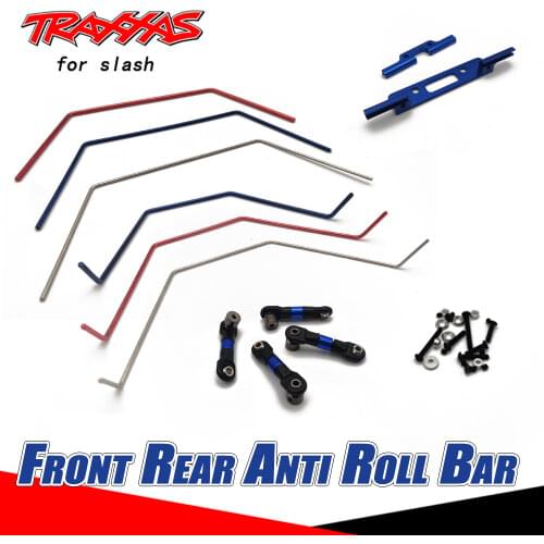 Front Rear Anti Roll Bars Sway Bar Balance Kit Upgrade Parts for 1/10 RC Car Traxxas Slash 2wd 4wd 4x4 Crawler Truck Trx4 Racing