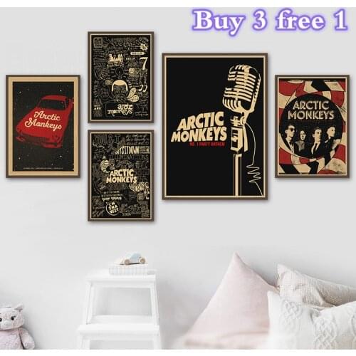 Arctic Monkeys Kraft rock music Poster Home Furnishing decoration posters Drawing core Wall stickers Painting