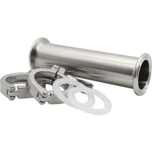 Sanitary Tri Clamp Spool Tube With Ferrule Clamp End 6"-24" Length Tube