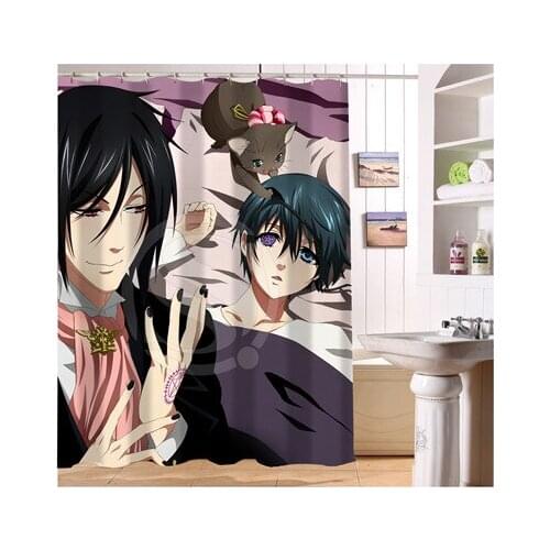 U412-63 Custom Home Decor famous Japanese Anime black butler Fabric Modern Shower Curtain European Style bathroom Waterproof