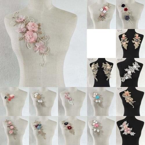 High Quality Three-dimensional Flower Lace Collar Sewing Lace Neckline Applique DIY Embroidery Decorative Clothes Accessories