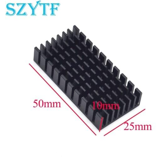 10pcs Heat sink 50*25*10MM (black slot) high-quality radiator