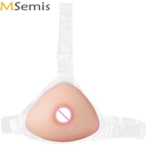Adult Games Fake Breast Boobs Enhancer Silicone Adjustable Shoulder Strap Single Breast Form Sex Toys for Crossdresser Cosplay