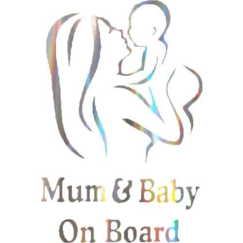 Sparks City Colorful Laser Baby In Car Body Window Reflective Sticker Warning Sign Decor Interesting Car-Styling Decals