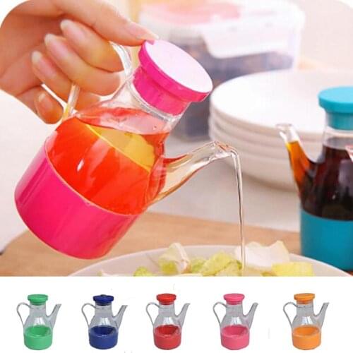 Hot sell 1pcs storage oil bottle of kitchen products leak proof oil vinegar sauce bottle Five colors optional kitchen gadgets