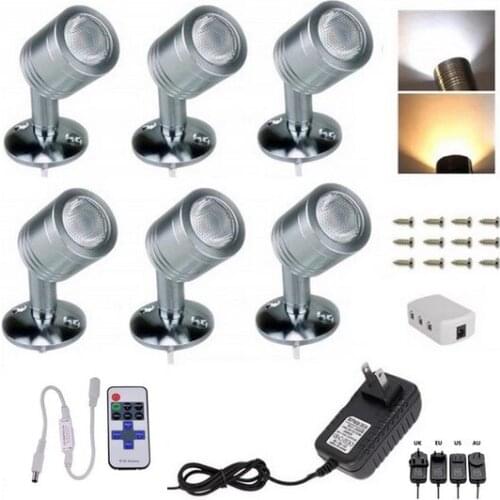 1W LED Spotlight Mini led spot light ceiling Down lighting Adjustable angle Warm White cool white Cabinet Lamp bulb DC12V