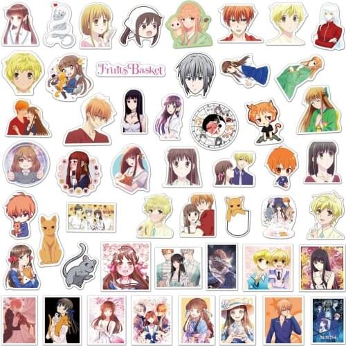 10/50Pcs Cartoon Anime Fruits Basket Girls Graffiti Sticker Classic Kids Toy for DIY Luggage Laptop Car Skateboard Phone Guitar