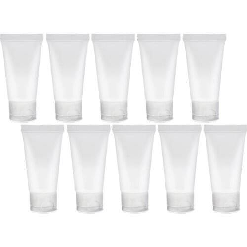 10PC Makeup 15ML Cute Travel Food-grade Silicone Bottles Shampoo Shower Gel Lotion Sub-bottling Tube Squeeze Empty Bottle