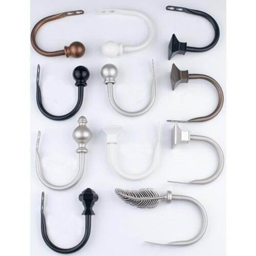 2pcs/set Curtain Tieback Holder Hooks Tie Backs Bedroom Living Room Curtain Decoration Accessories Holdback Metal Curtain Hook